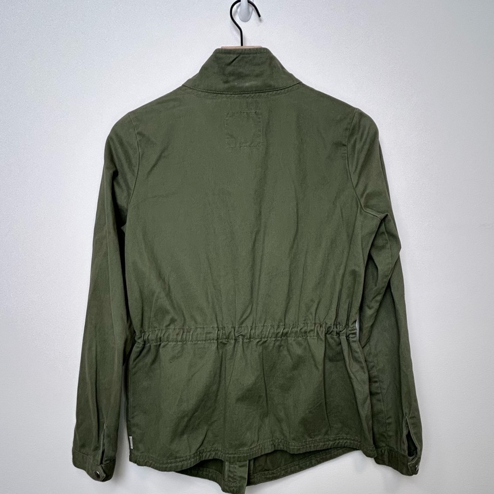 Element Olive Green Utility Jacket With Floral Li… - image 2